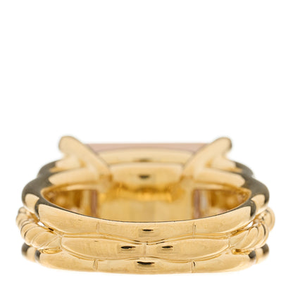 David Yurman 18K Yellow Gold Diamond Morganite Tides Ring 48 4.5 4 of 5
