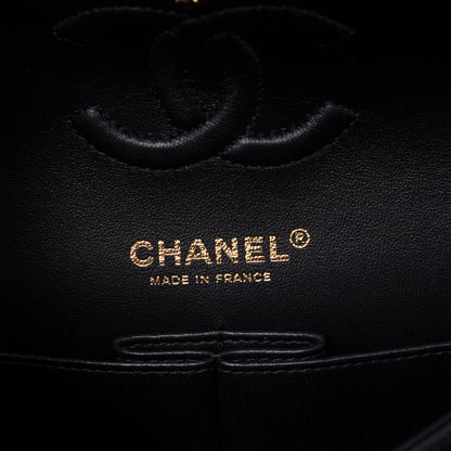 Chanel Lambskin Quilted Small Double Flap Black 6 of 11