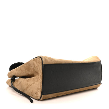 Chanel Grained Calfskin Suede Urban Essentials Large Shopping Bag Dark Beige Black Dark Beige Black 7 of 20