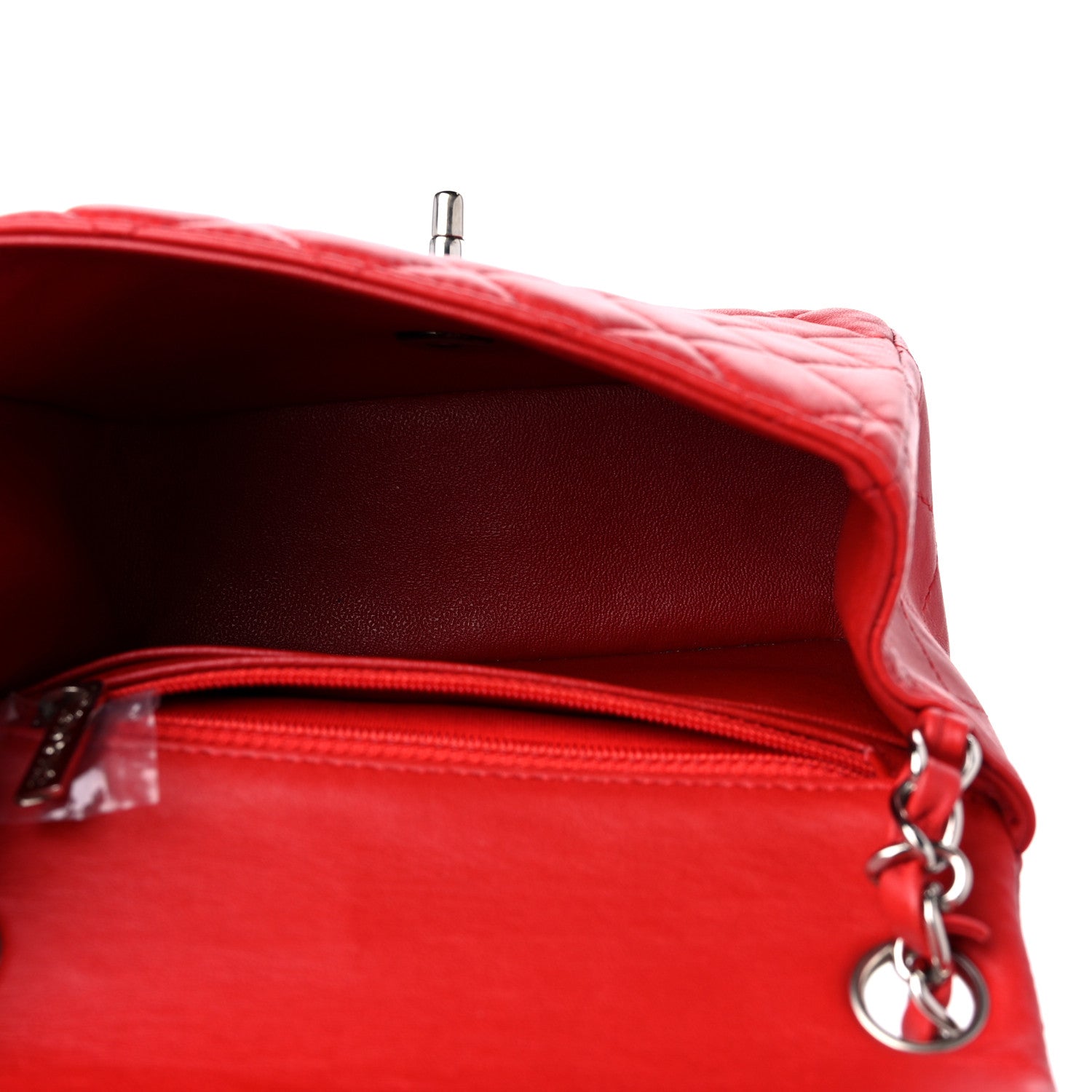 Chanel Lambskin Quilted Mini Square Flap Red 5 of 11
