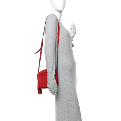 Gucci Pebbled Calfskin Small Soho Disco Bag Tabasco Red 2 of 13