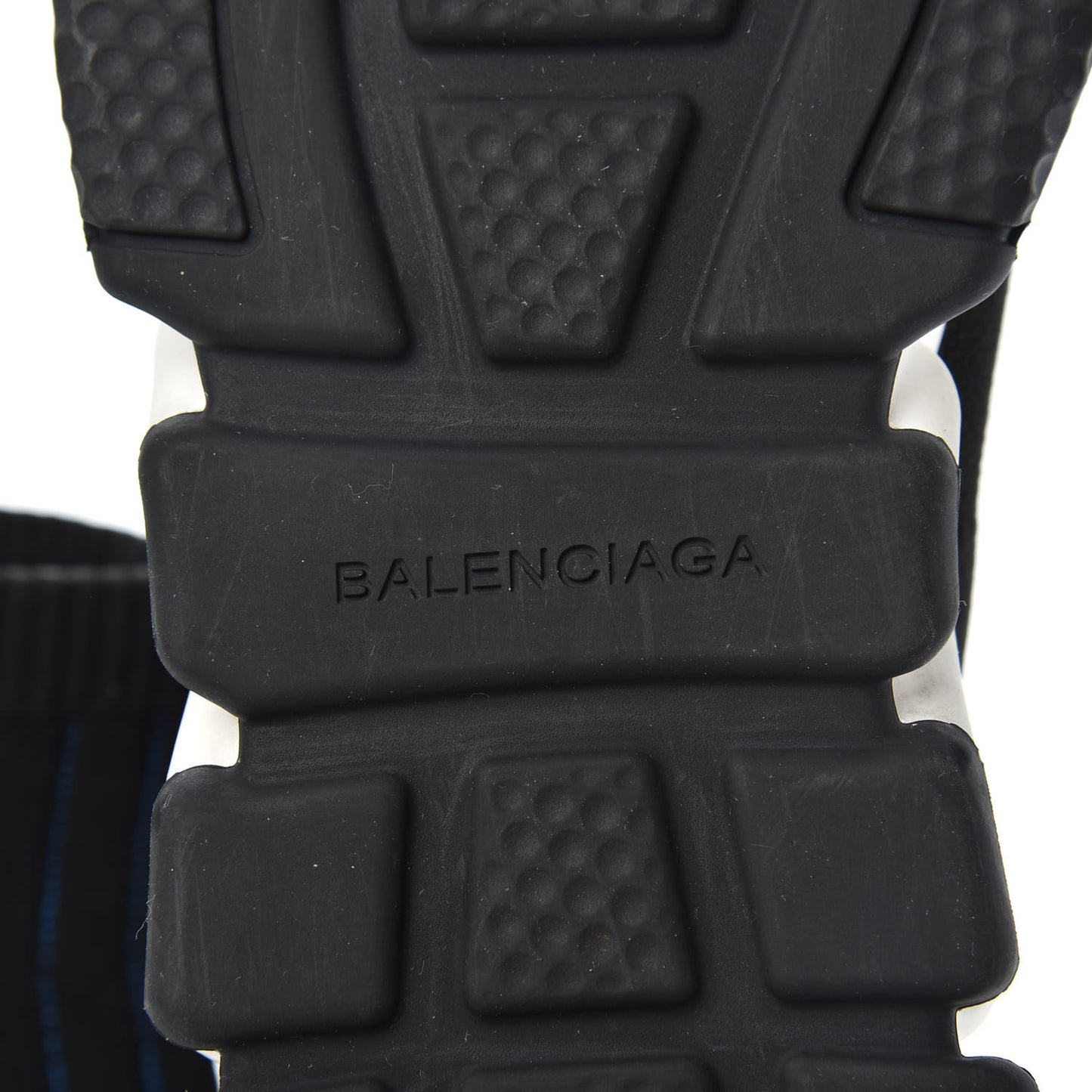 Ribbed Effect Knit Hi Speed Sneakers 41 Black Bleu