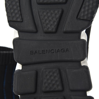 Balenciaga Ribbed Effect Knit Hi Speed Sneakers 41 Black Bleu 7 of 7