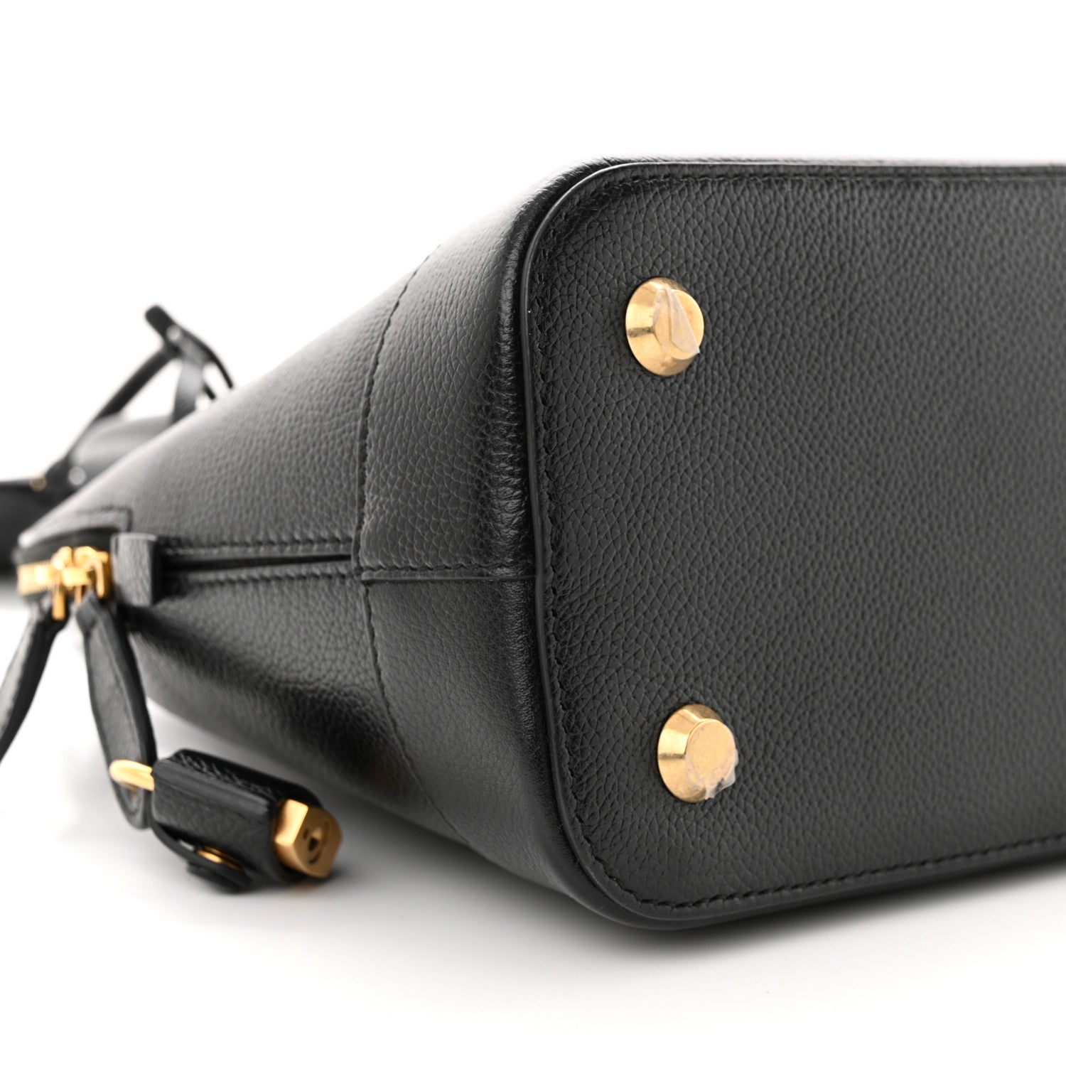 Balenciaga Signature Grained Calfskin Logo S Ville Top Handle Bag Black 9 of 11