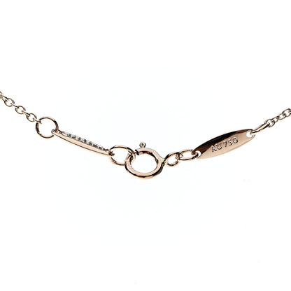 Tiffany 18K Rose Gold Diamond .03ct Elsa Peretti Diamonds by the Yard Pendant Necklace 3 of 4