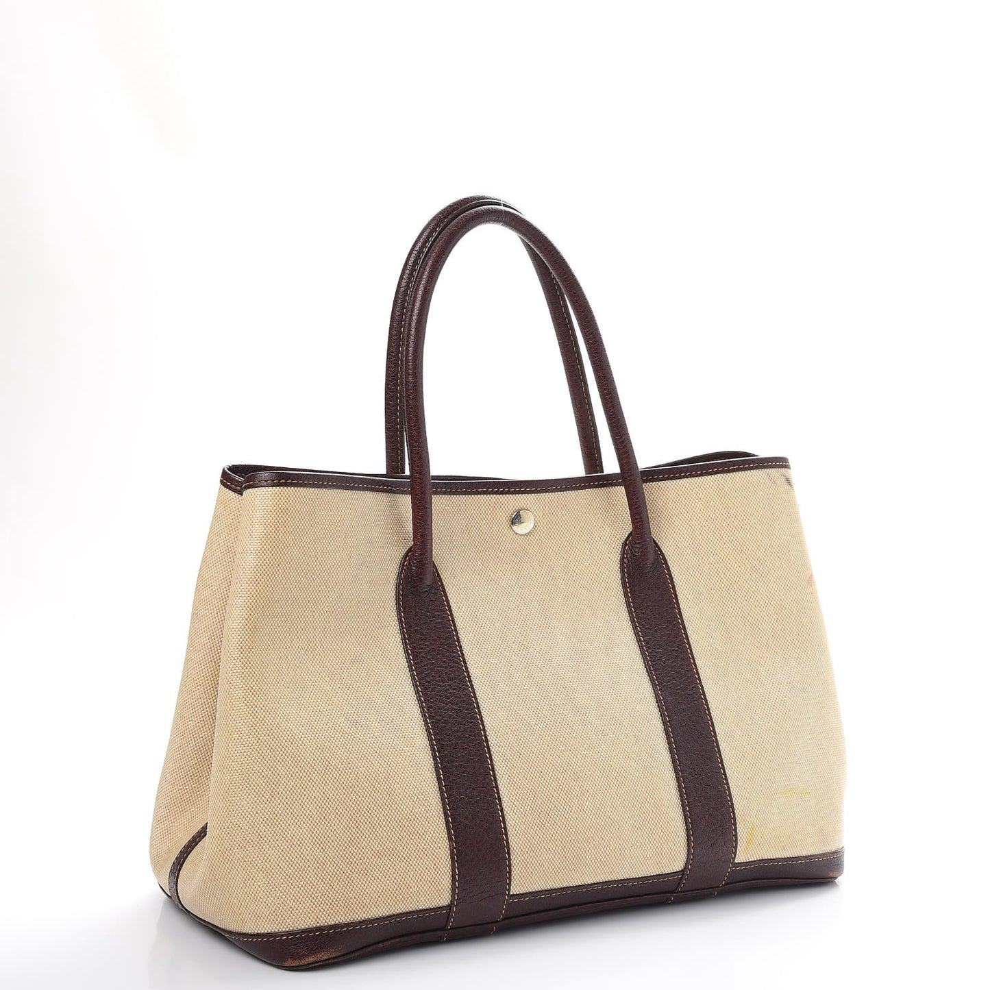 Buffle Gala Toile Garden Party 36 MM Tote Bag Marron Fonce