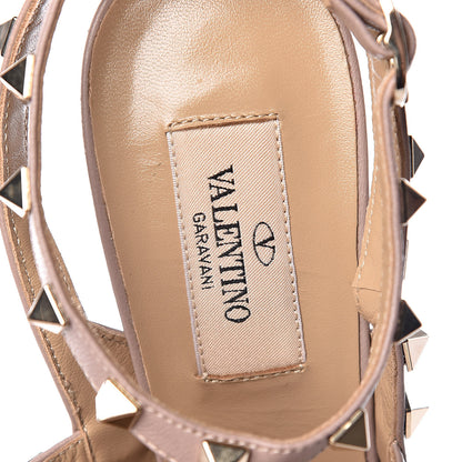 Valentino Garavani Patent Nappa Rockstud Ankle Strap 100mm Pumps 37 Poudre 7 of 10
