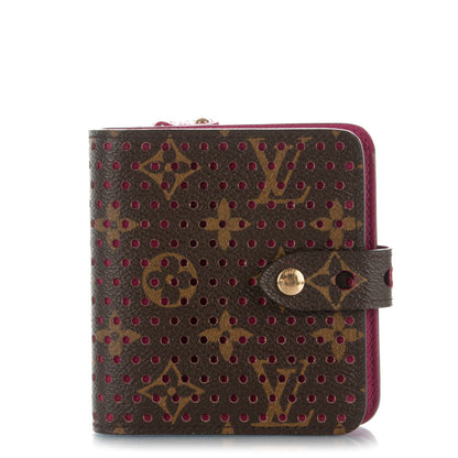 Louis Vuitton Monogram Perforated Compact Zipped Wallet Fuchsia 1 of 6