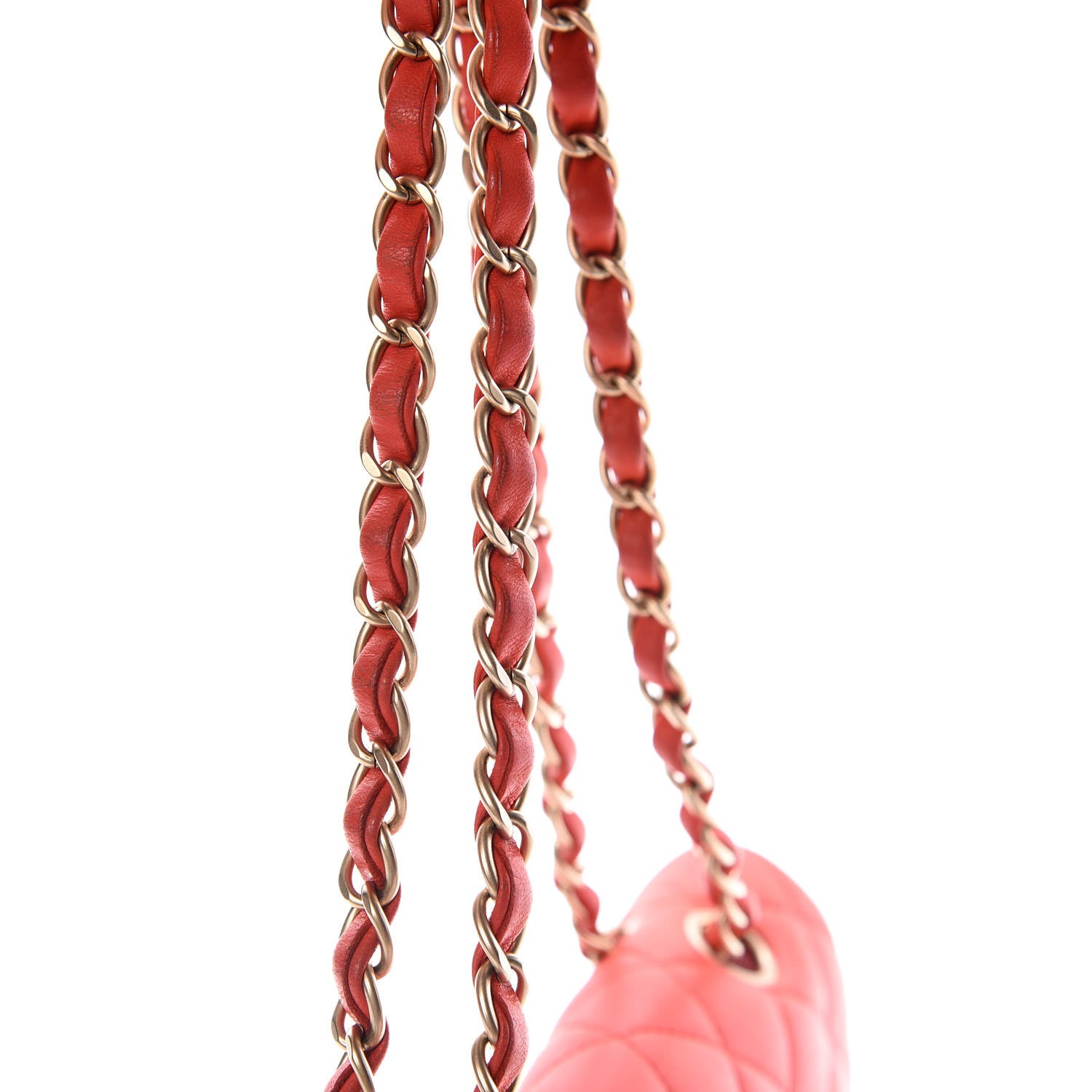 Chanel Lambskin Quilted Medium Double Flap Red 15 of 15