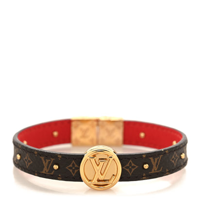 Louis Vuitton Monogram LV Circle Reversible Bracelet Red 3 of 8