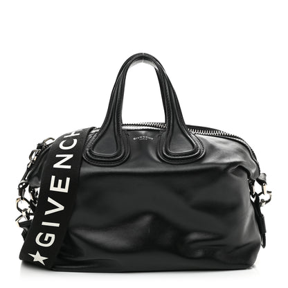 Givenchy Waxed Calfskin Medium Nightingale Logo Strap Black 1 of 11
