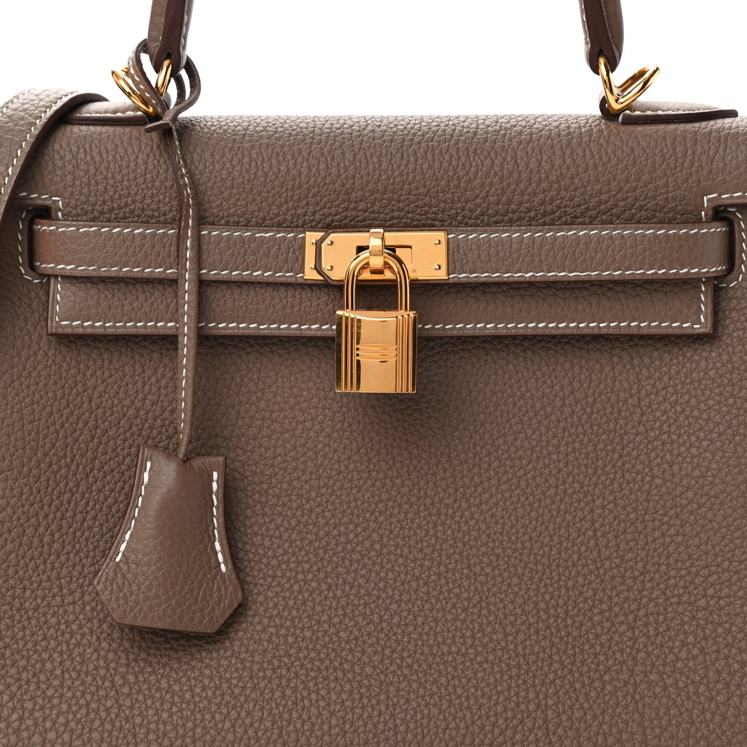 Hermes Togo Kelly Retourne 25 Etoupe 8 of 13
