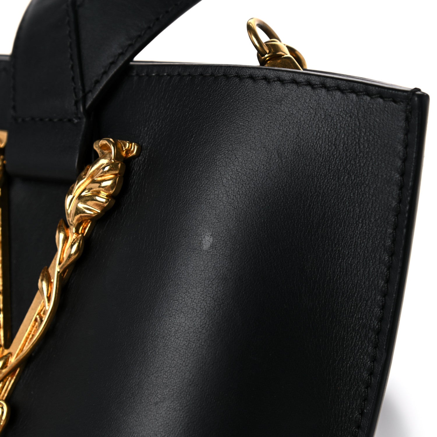 Versace Vitello Mini Virtus Bucket Bag Black 15 of 19