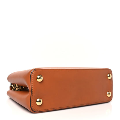 Louis Vuitton Calfskin Bolsa Capucines BB Caramel 4 of 9