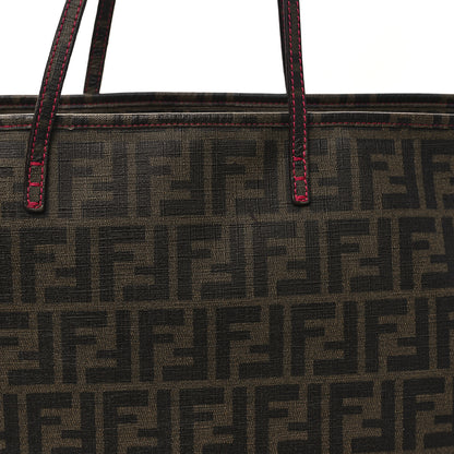 Fendi Zucca Spalmati Large Roll Tote Tobacco Fuxia 7 of 12