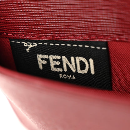 Fendi Vitello Elite Crystal Fendi Loves Monster Eyes Tube Wallet on Chain Rosso Scuro Multicolor 8 of 16