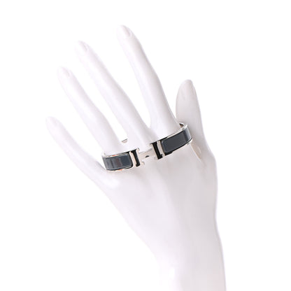 Hermes Enamel Narrow Clic Clac H Bracelet PM Ardoise 2 of 6