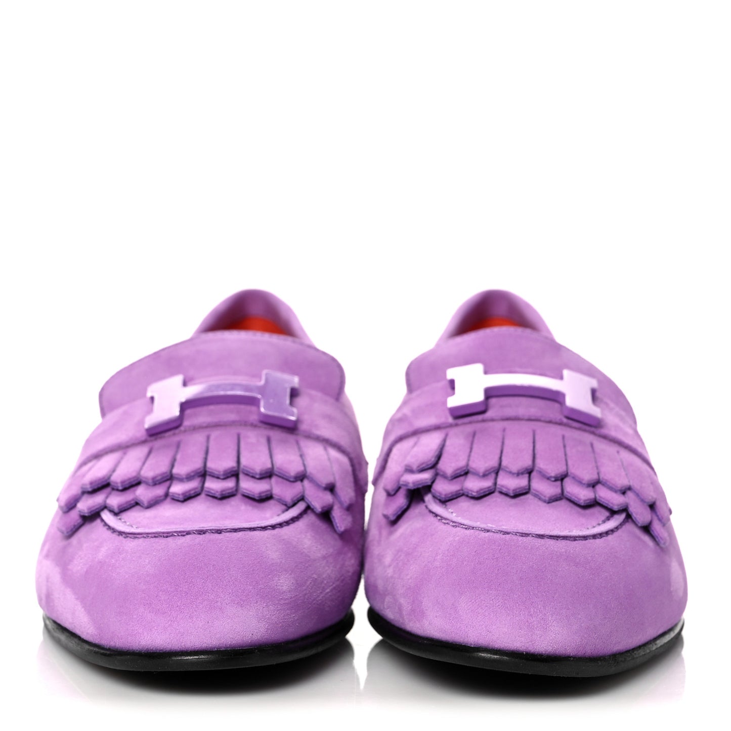 Suede Goatskin Womens Royal Loafers 36 Violet Parme