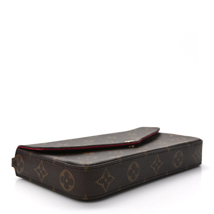 Louis Vuitton Monogram Pochette Felicie Chain Wallet Fuchsia 5 of 10