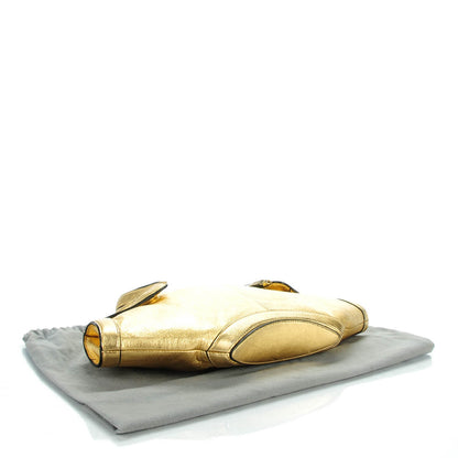 Alexander McQueen Metallic Lambskin De Manta Clutch Gold 4 of 7