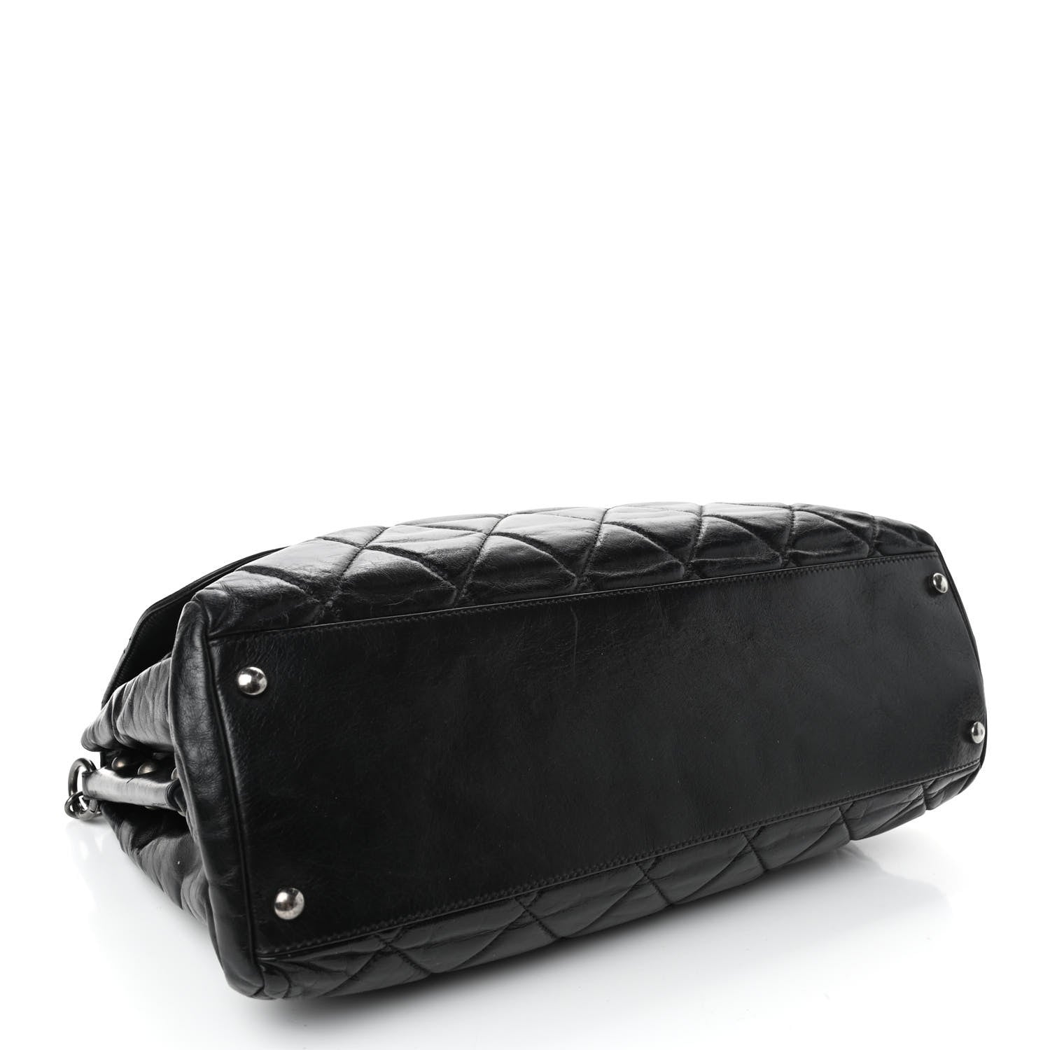 Chanel Glazed Calfskin Boy Satchel Flap Black 3 of 5