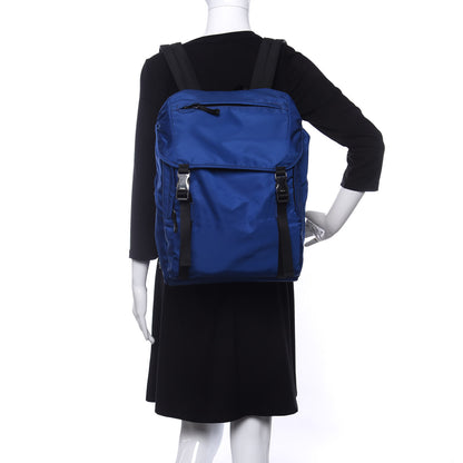 Prada Tessuto Nylon Double Buckle Backpack Royal 2 of 9