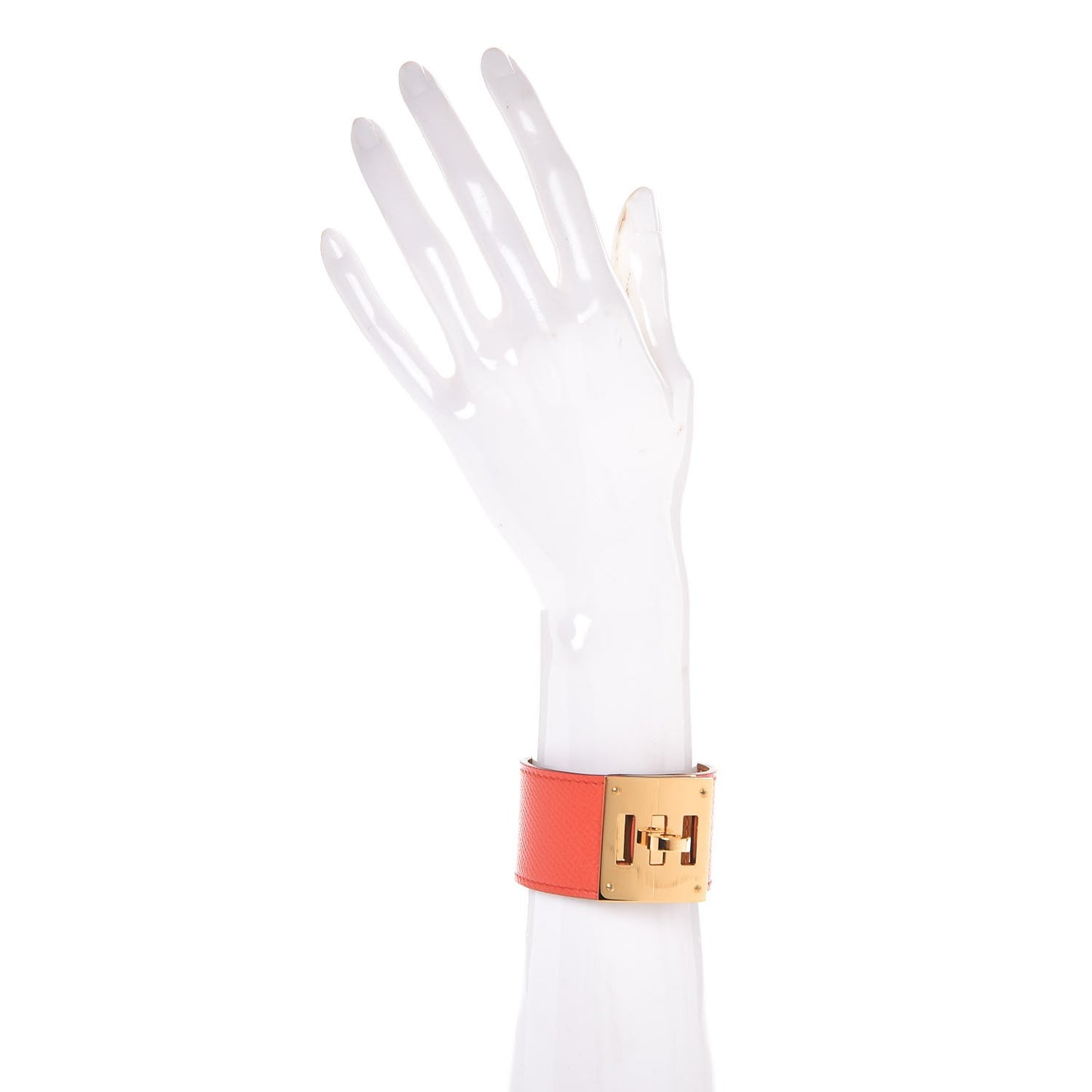 Epsom Kelly Dog Bracelet Orange Poppy