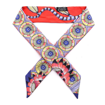Hermes Silk The Savana Dance Twilly Rouge Parme Corail 1 of 5