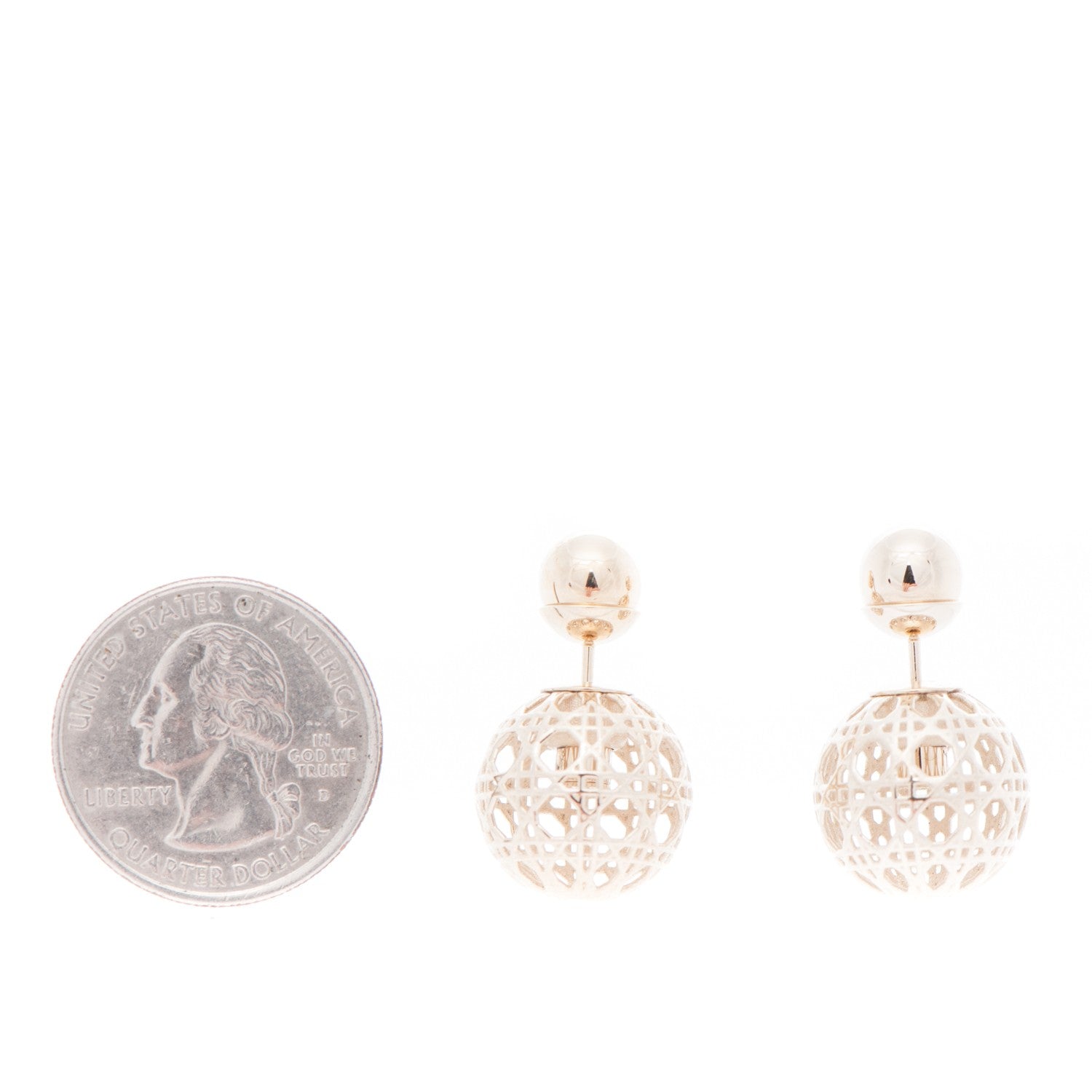 Christian Dior Cannage Mise En Dior Tribal Earrings Gold 2 of 4