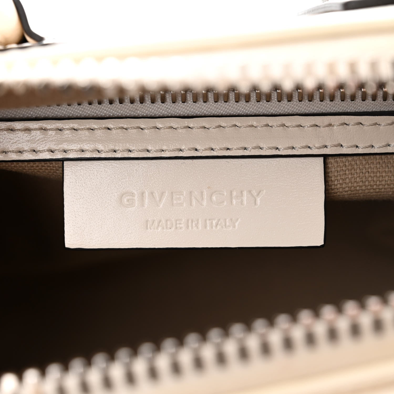 Givenchy Crinkled Patent Calfskin Mini Antigona Ivory 10 of 14
