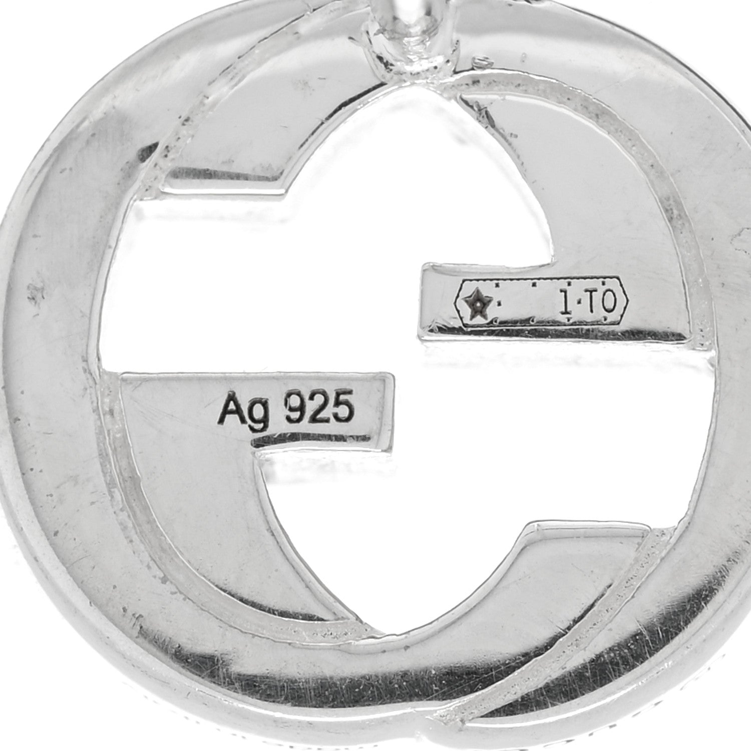 Gucci Sterling Silver Interlocking GG Stud Earrings 4 of 4