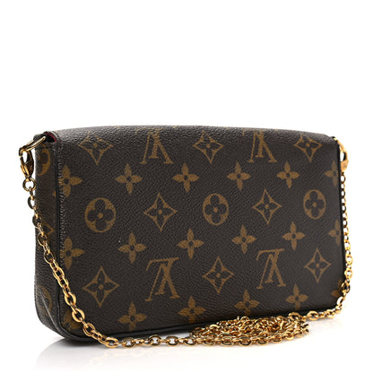 Louis Vuitton Monogram Pochette Felicie Chain Wallet Fuchsia 3 of 7