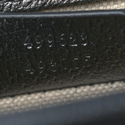 Gucci Jacquard Black Denim GG Monogram Textured Dollar Calfskin Small Dionysus Shoulder Bag Black Ivory 7 of 11