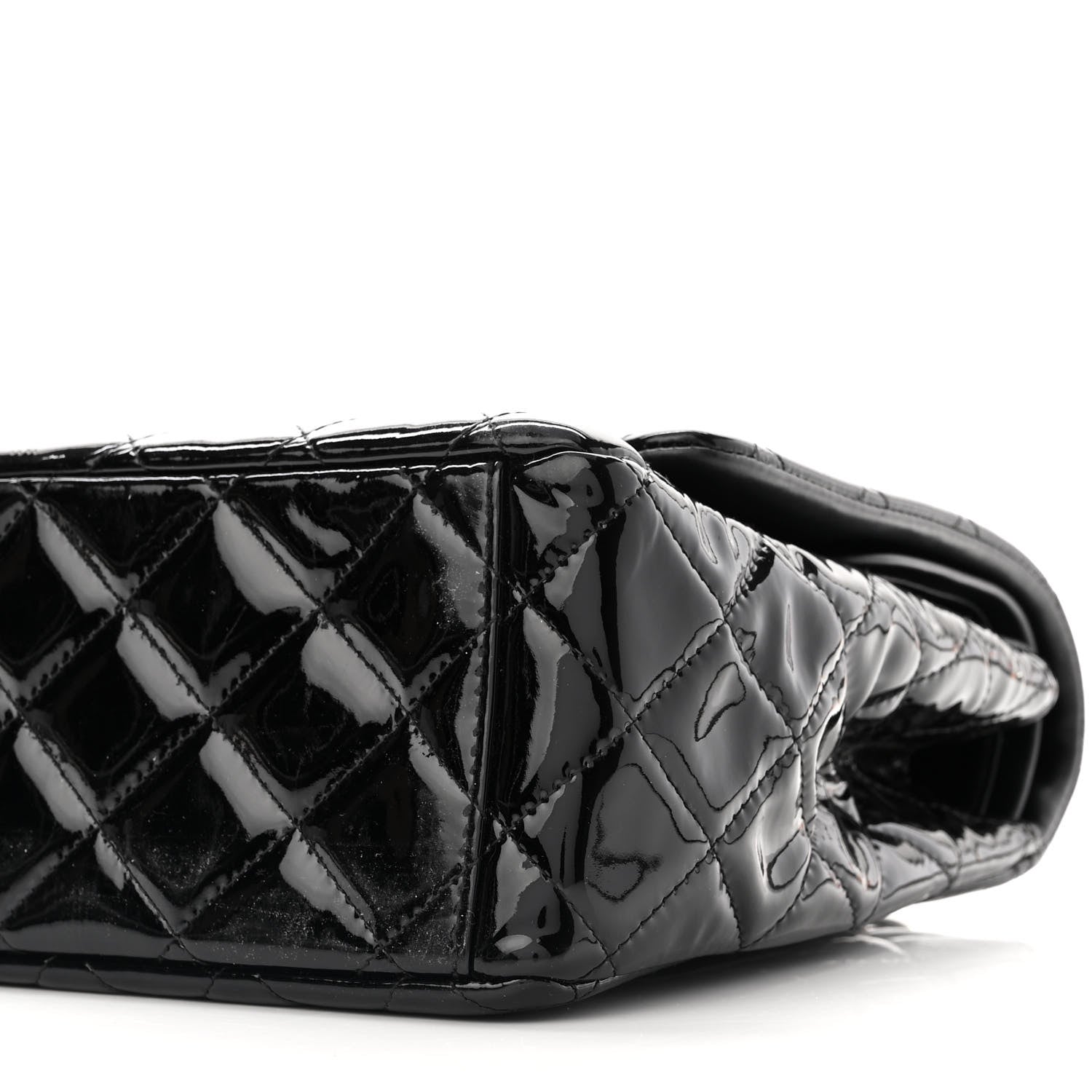 Chanel Patent Quilted Maxi Double Flap Black 10 of 10