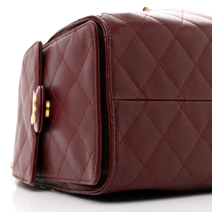 Chanel Caviar Quilted Small Chanel 25 Handbag Burgundy 9 of 10