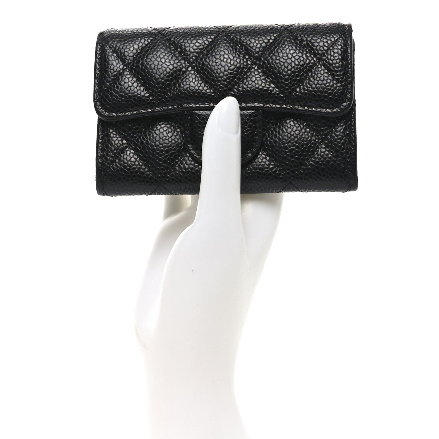 Chanel Caviar Quilted Flap Card Holder Black 2 of 9