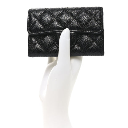 Chanel Caviar Quilted Flap Card Holder Black 2 of 9