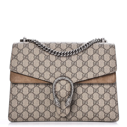 Gucci GG Supreme Monogram Medium Dionysus Shoulder Bag Taupe 1 of 9