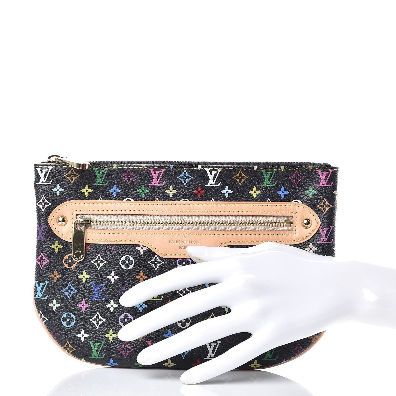 Louis Vuitton Monogram Multicolor Pochette Plate GM Black 2 of 6