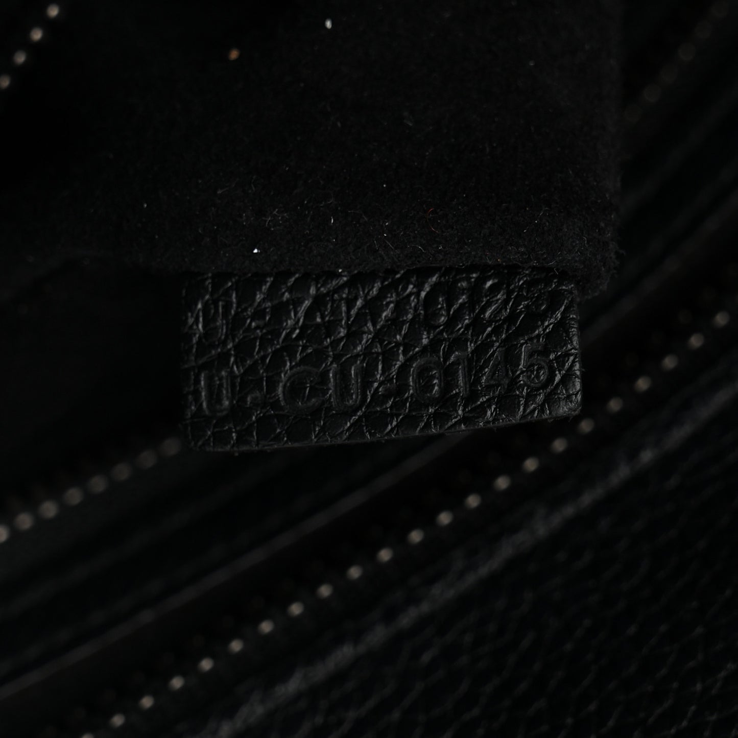 Drummed Calfskin Micro Luggage Black