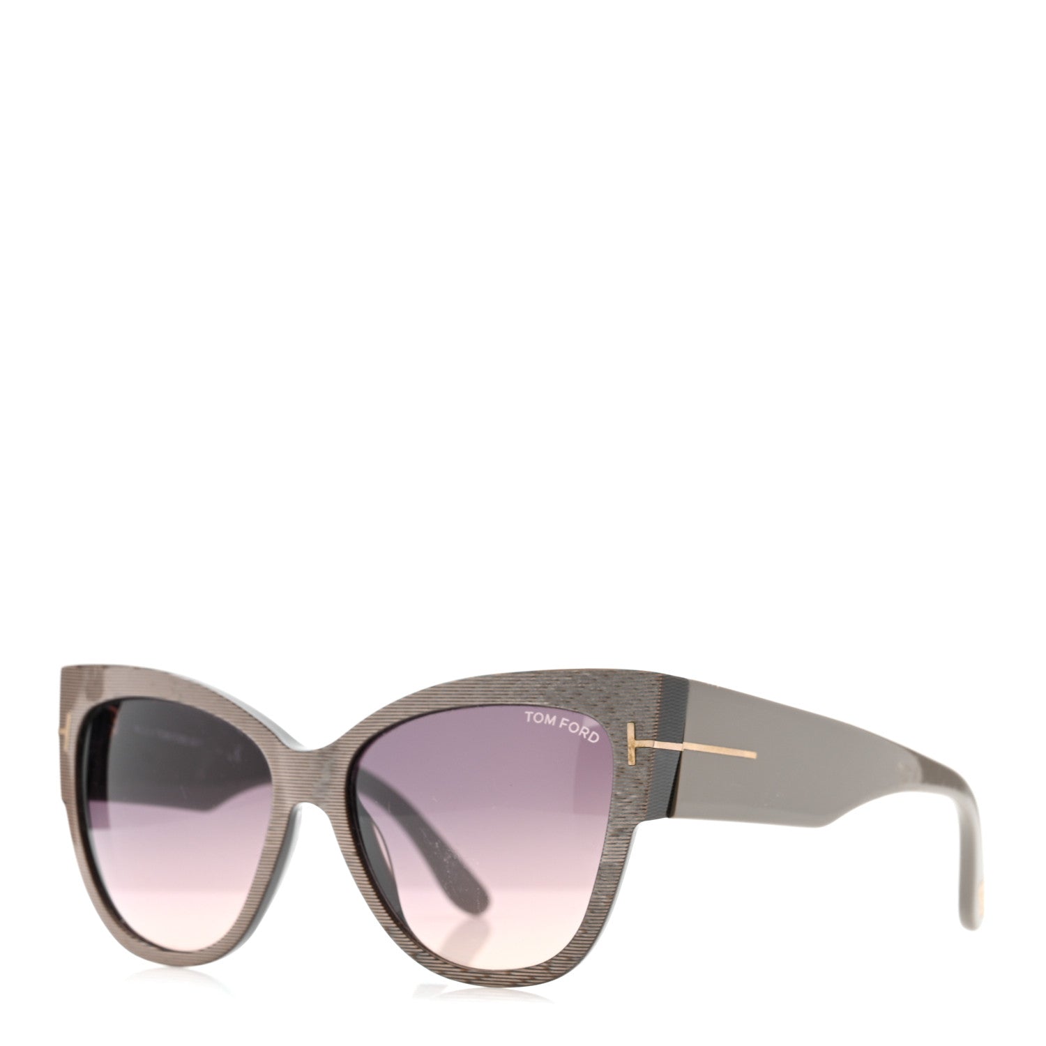 Tom Ford Acetate Anoushka Cat Eye Sunglasses TF371 Grey 1 of 8