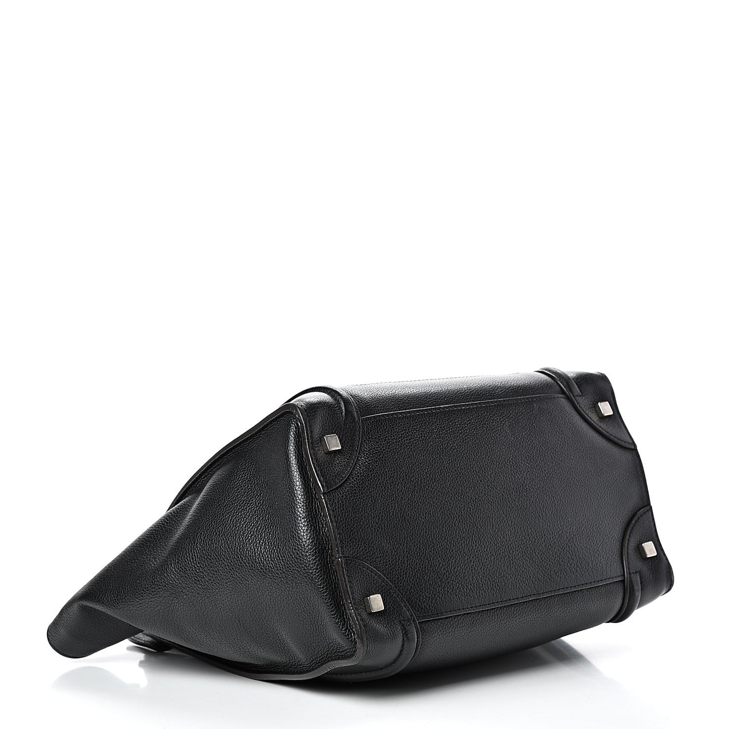 Drummed Calfskin Mini Luggage Black