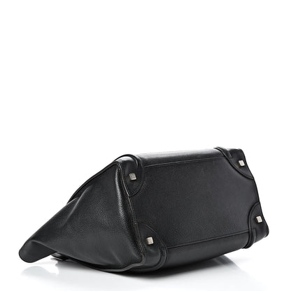 Celine Drummed Calfskin Mini Luggage Black 3 of 13