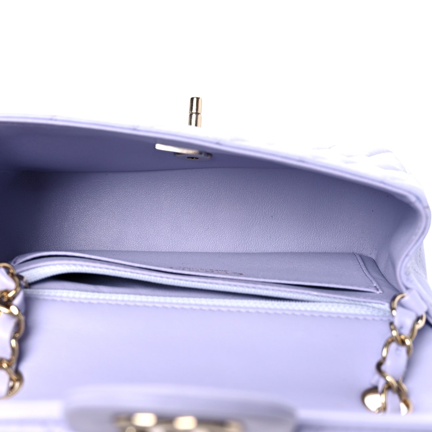 Chanel Lambskin Quilted Mini Rectangular Flap Light Purple 5 of 9