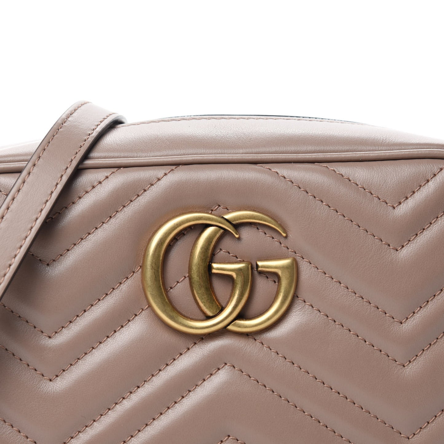 Calfskin Matelasse Small GG Marmont Chain Shoulder Bag Porcelain Rose