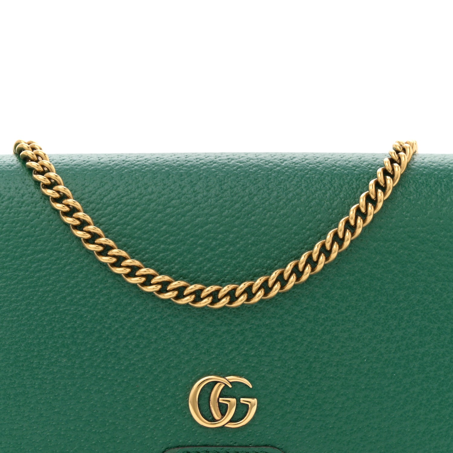 Gucci Dollar Pigprint Diana Chain Wallet Green 8 of 11
