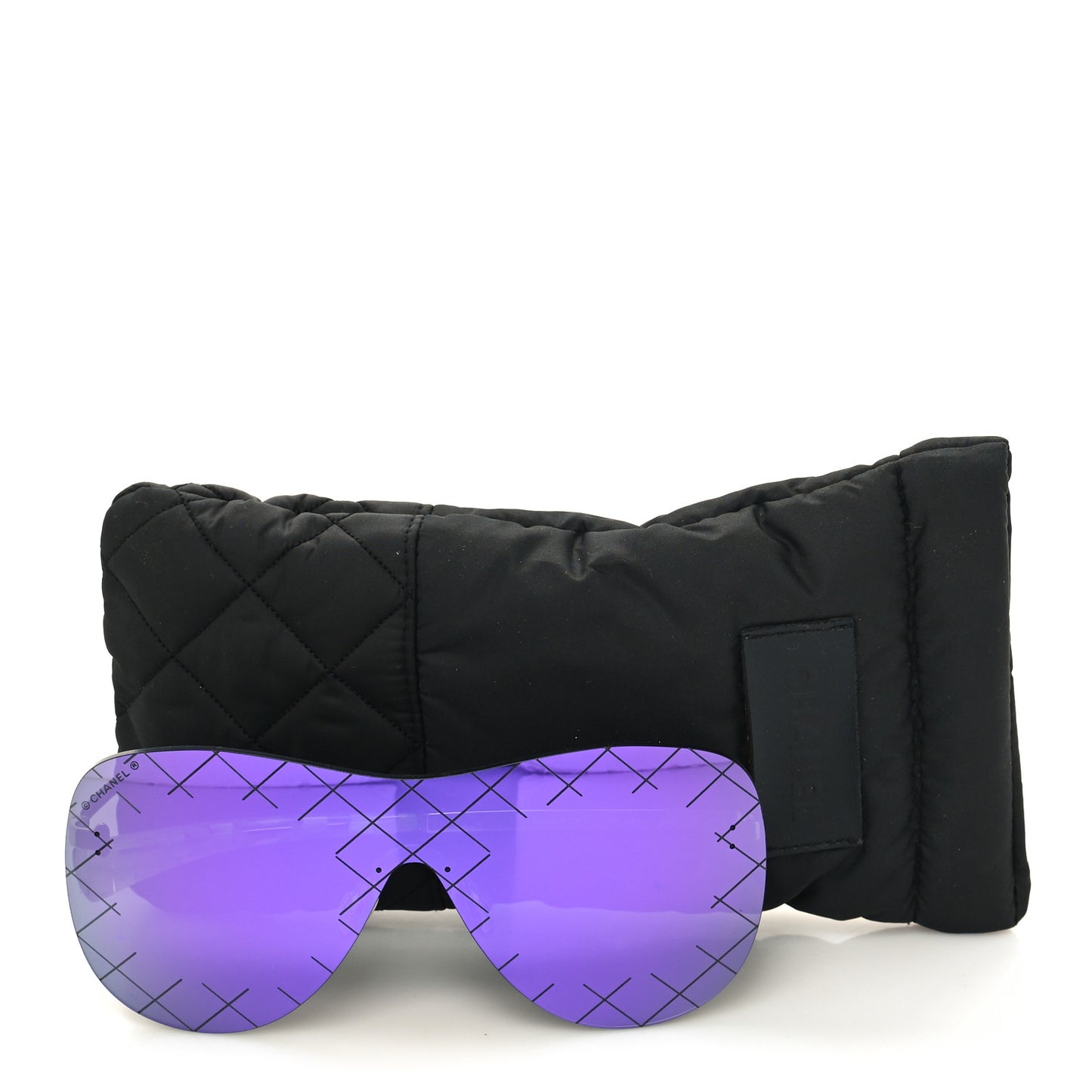Acetate Shield Runway Sunglasses 71158 Silver Purple