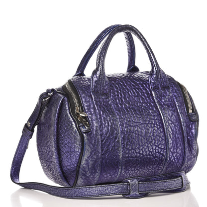Alexander Wang Metallic Pebbled Lambskin Rocco Nile With Silver Hardware 4 of 14