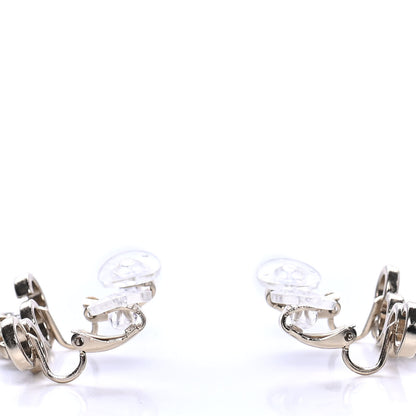 Chanel Metal Pearl CC Coco Climber Clip On Earrings Gold 3 of 4
