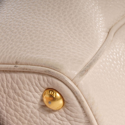 Prada Vitello Daino Large Double Zip Tote Talco 7 of 13